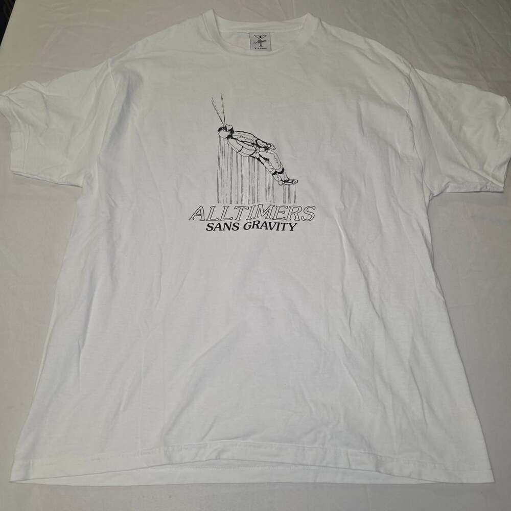 Alltimers Sans Gravity White Skateboarding T-Shirt X-Large NWOT